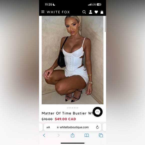 Matter Of Time Bustier White - Picture 3 of 4